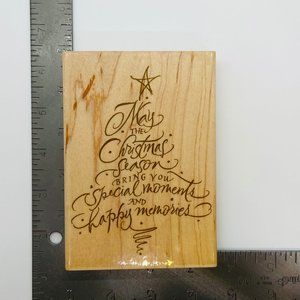 Sentiment Tree Hampton Art Rubber Stamp